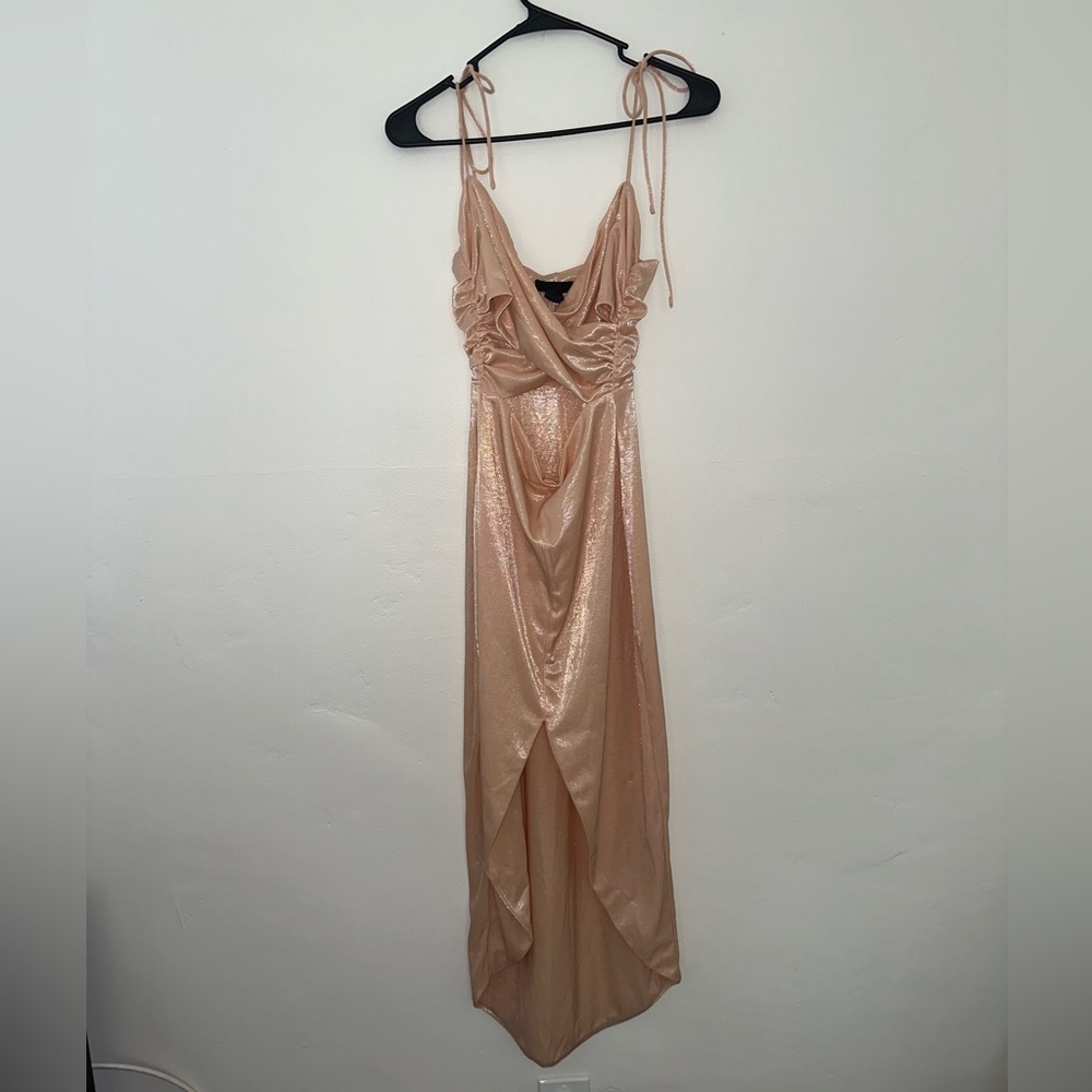 Revolve H:ours champagne dress
